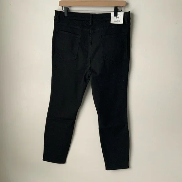 NWT HATCH Slim Maternity Jeans Ankle-Length Jet Black Size 34